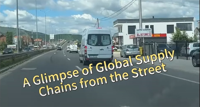 A Glimpse of Global Supply Chains from the Street