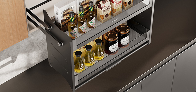 B061202H Glass Manual Lift Basket Installation | Premium Pull-Down Cabinet Organizer Upgrade